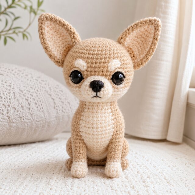 Chihuahua Crochet Pattern PDF, Cute Realistic Dog Amigurumi, Tiny Puppy Tutorial, Digital Download