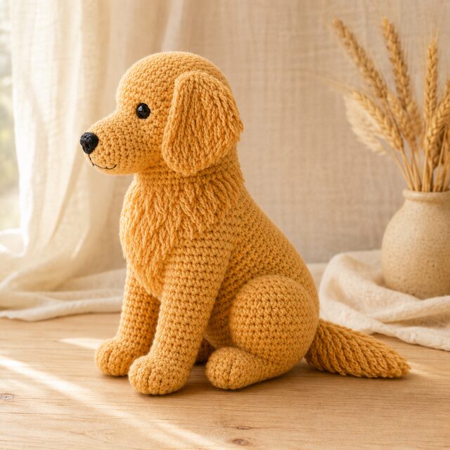 Golden Retriever Crochet Pattern PDF, Realistic Golden Amigurumi Dog, Retriever Crochet Tutorial, Digital Download - Image 2
