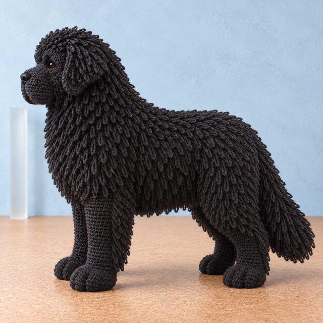 Newfoundland Crochet Pattern, Giant Black Dog Amigurumi PDF, Digital Download - Image 2