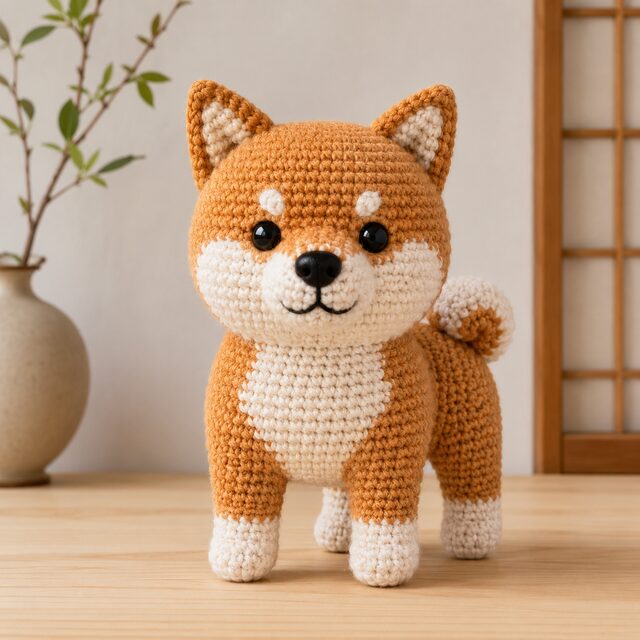 Shiba Inu Crochet Pattern PDF, Shiba Amigurumi Dog Pattern, Crochet Shiba Tutorial, Japanese Spitz Dog, Digital Download