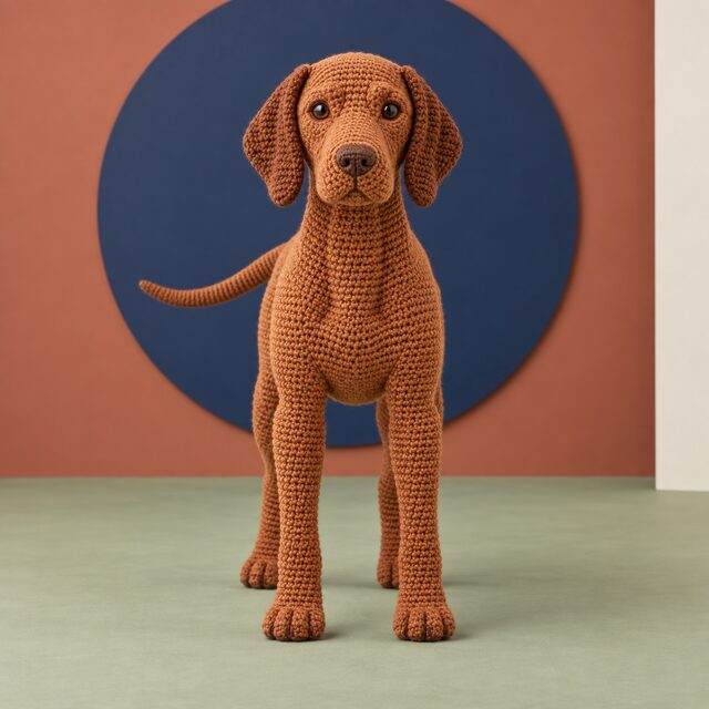 Vizsla Crochet Pattern - Hungarian Pointer Amigurumi Dog PDF