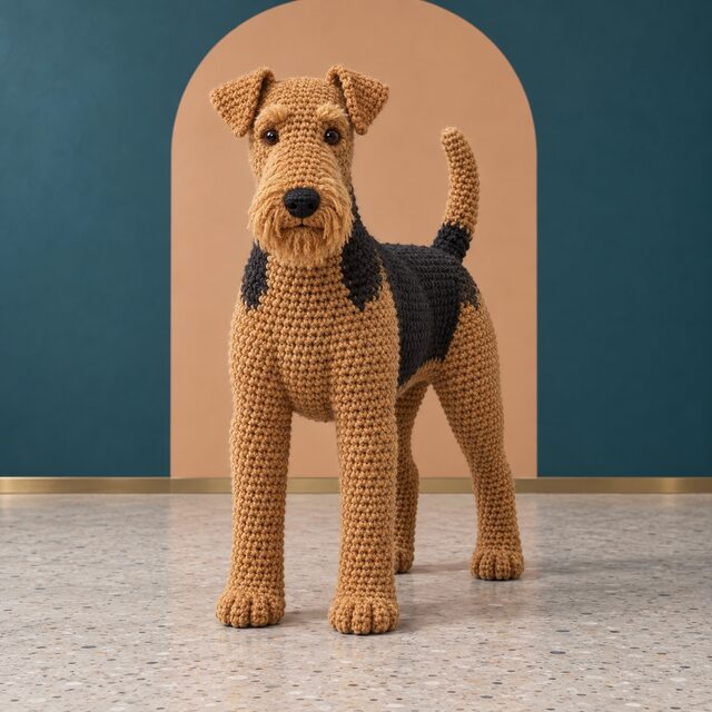 Airedale Terrier Crochet Pattern - Amigurumi Dog PDF